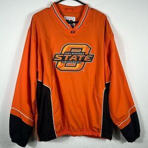 🏈🏀⚾️ Vintage OKLAHOMA STATE COWBOYS Polyester Pullover Windbreaker Jacket - XL